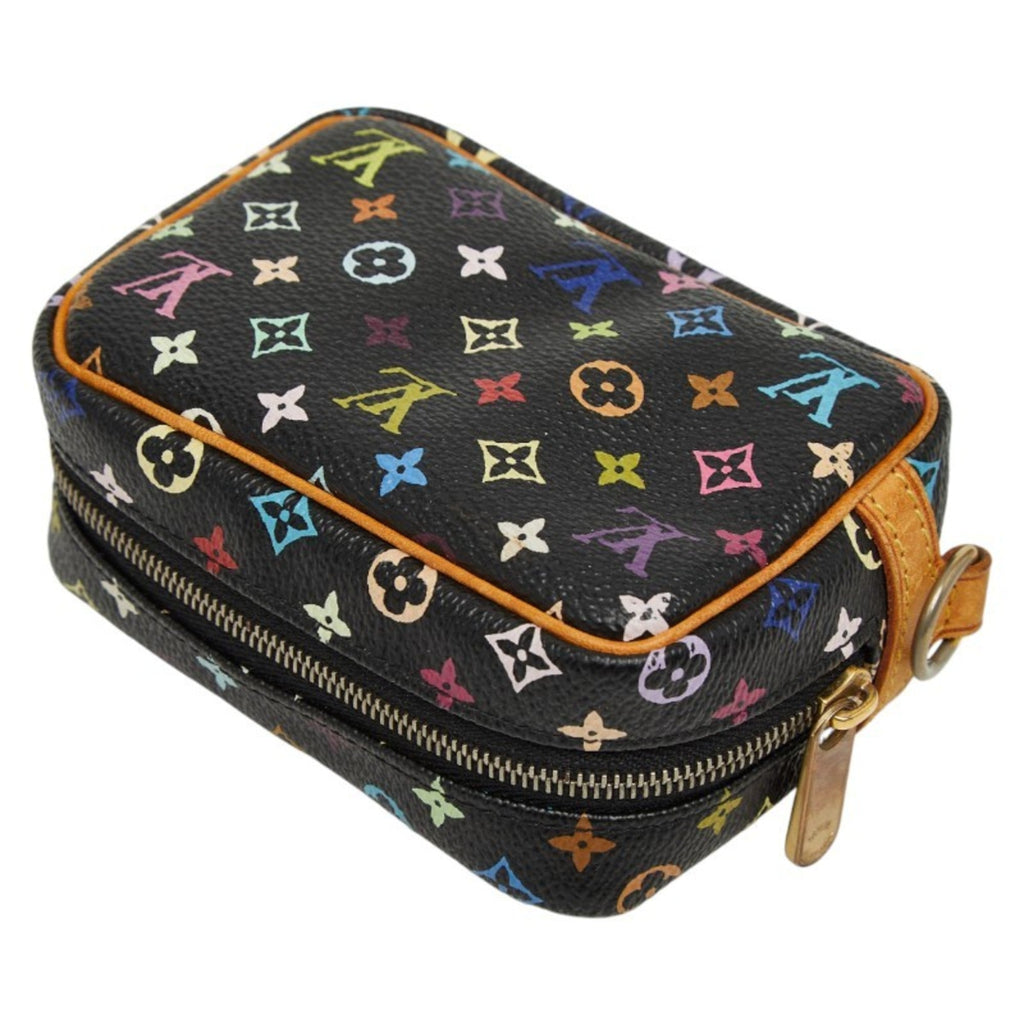 Louis Vuitton Black Multi-Color Pvc Leather Pouch