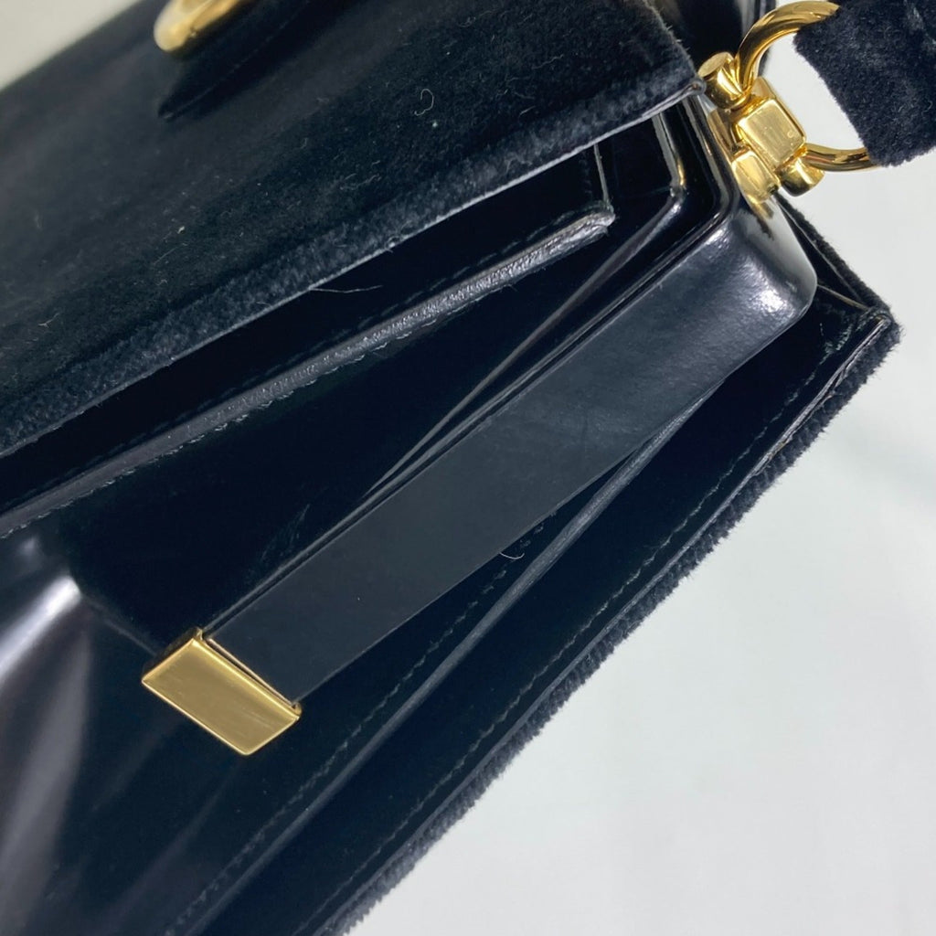 Celine Black Leather Shoulder Bag