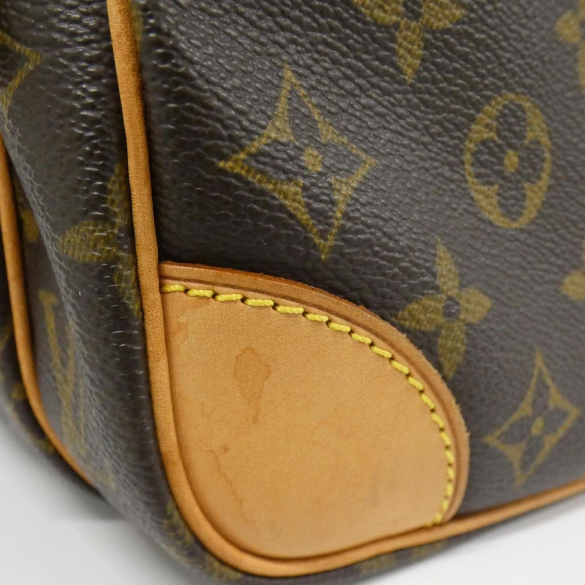 Louis Vuitton Brown Coated Canvas Shoulder Bag