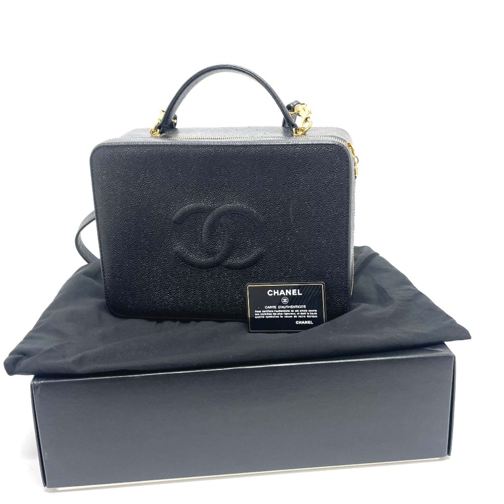Chanel Black Leather Handbag