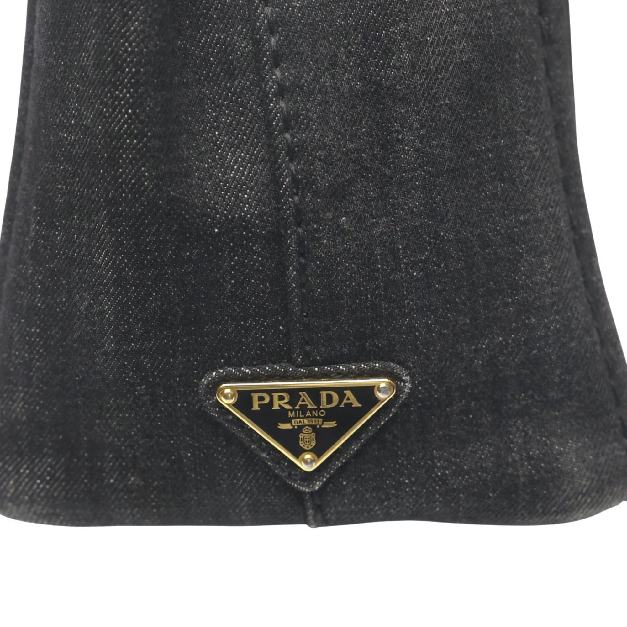 Prada Black Denim Tote Bag