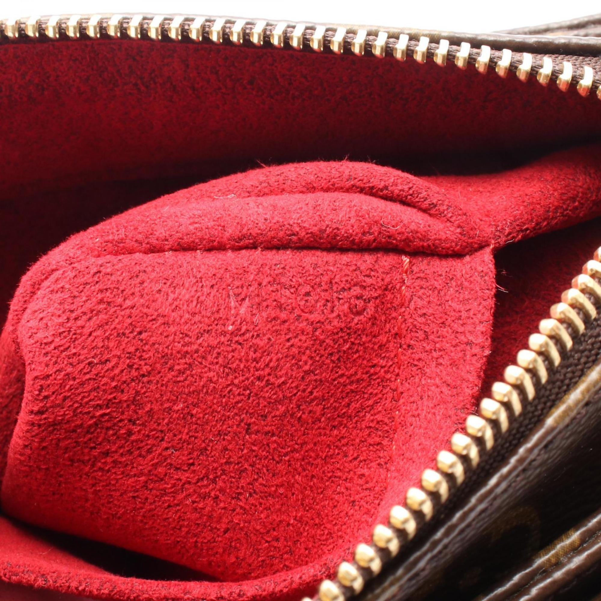 Louis Vuitton Monogram Brown Coated Canvas Leather Shoulder Bag