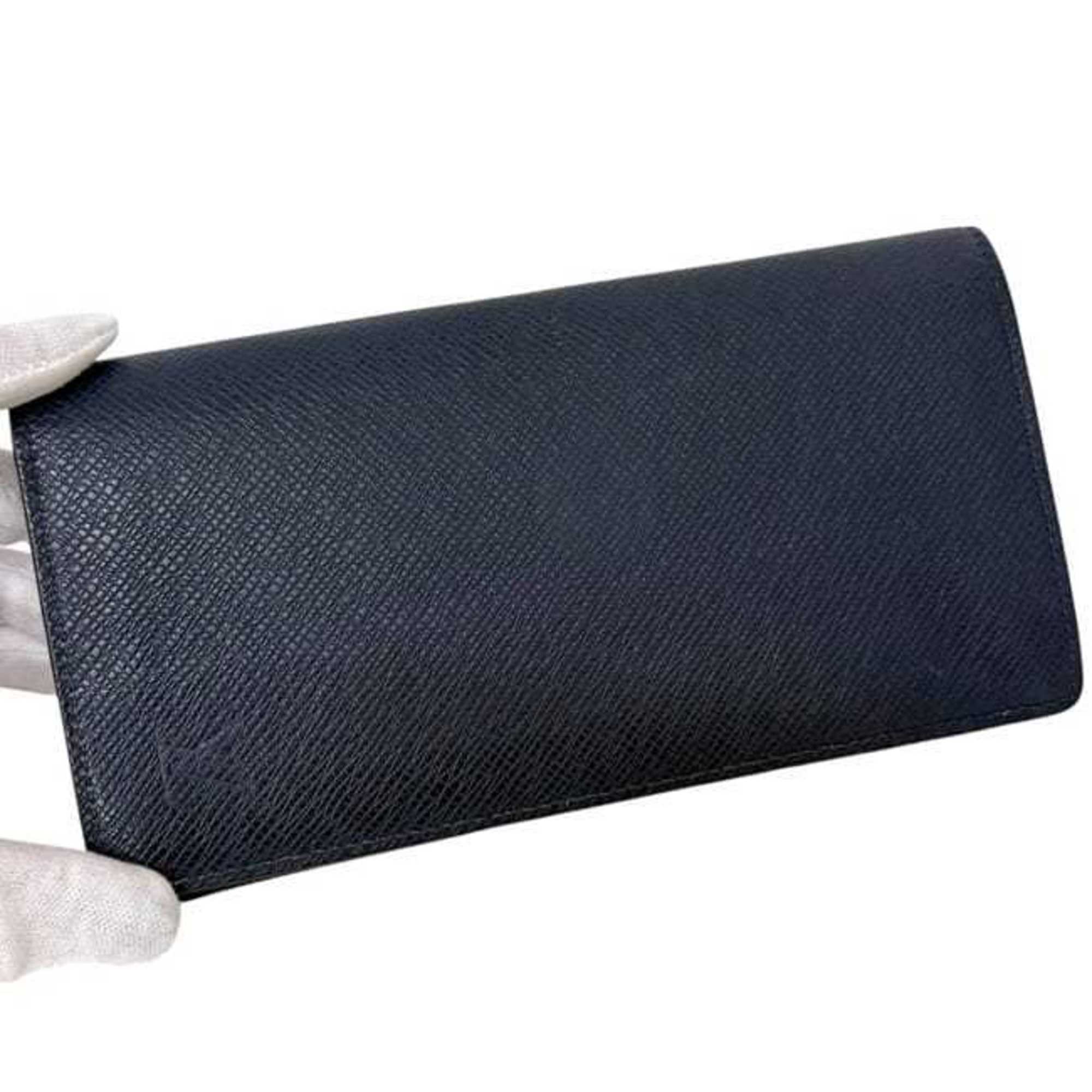 Louis Vuitton Navy Taiga Leather Long Wallet