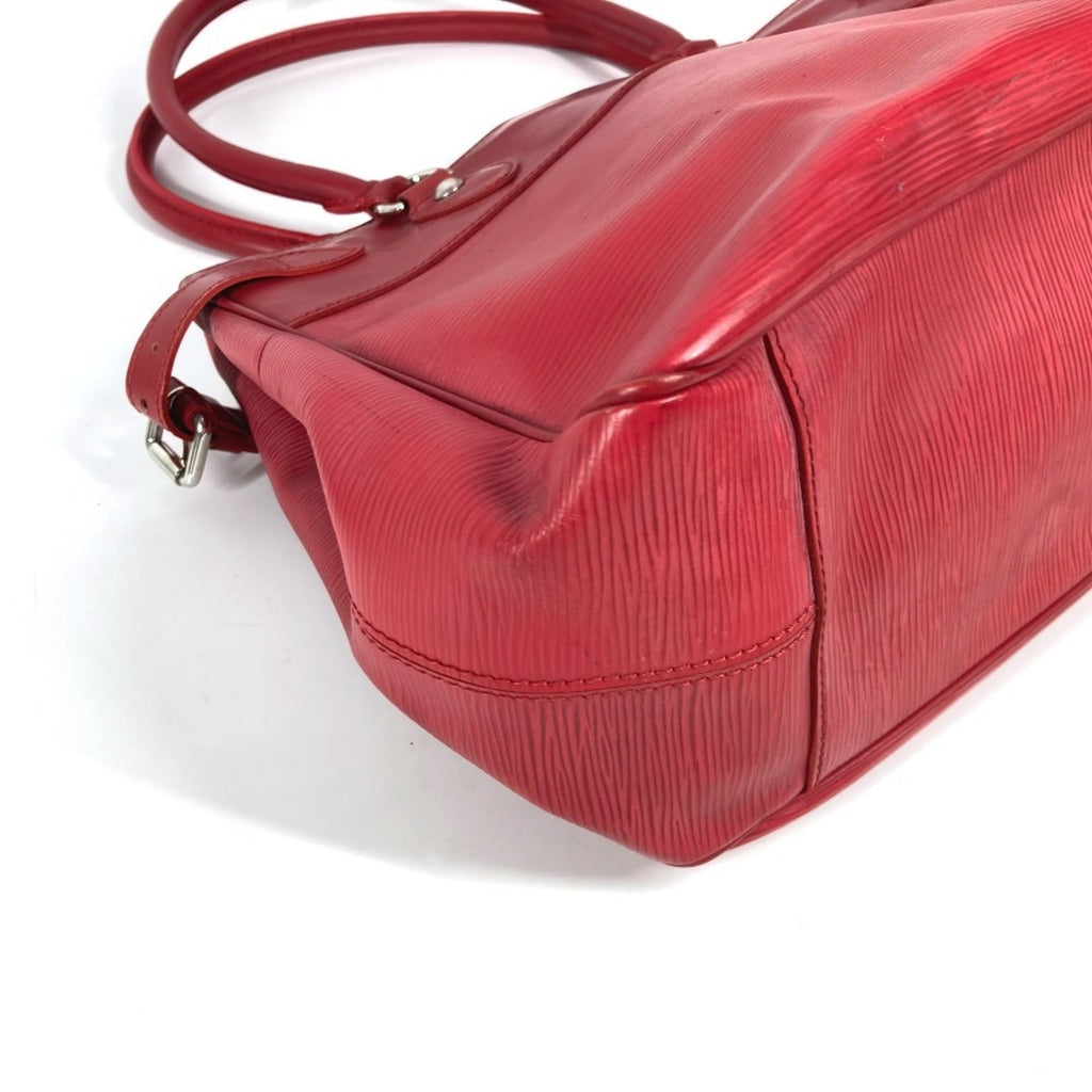 Louis Vuitton Red Color Epi Leather Handbag Shoulder Bag Tote Bag