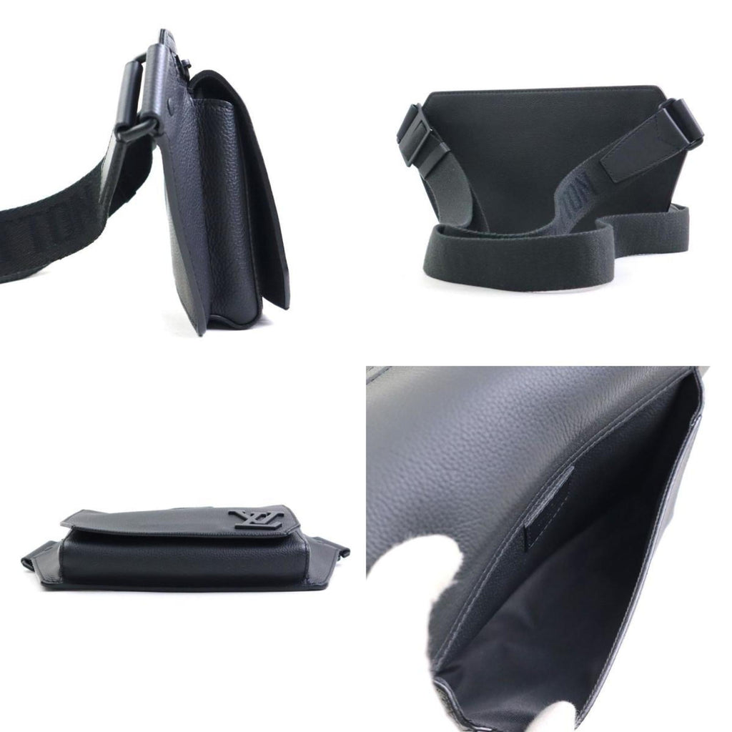 Louis Vuitton Black Leather Sling Bag