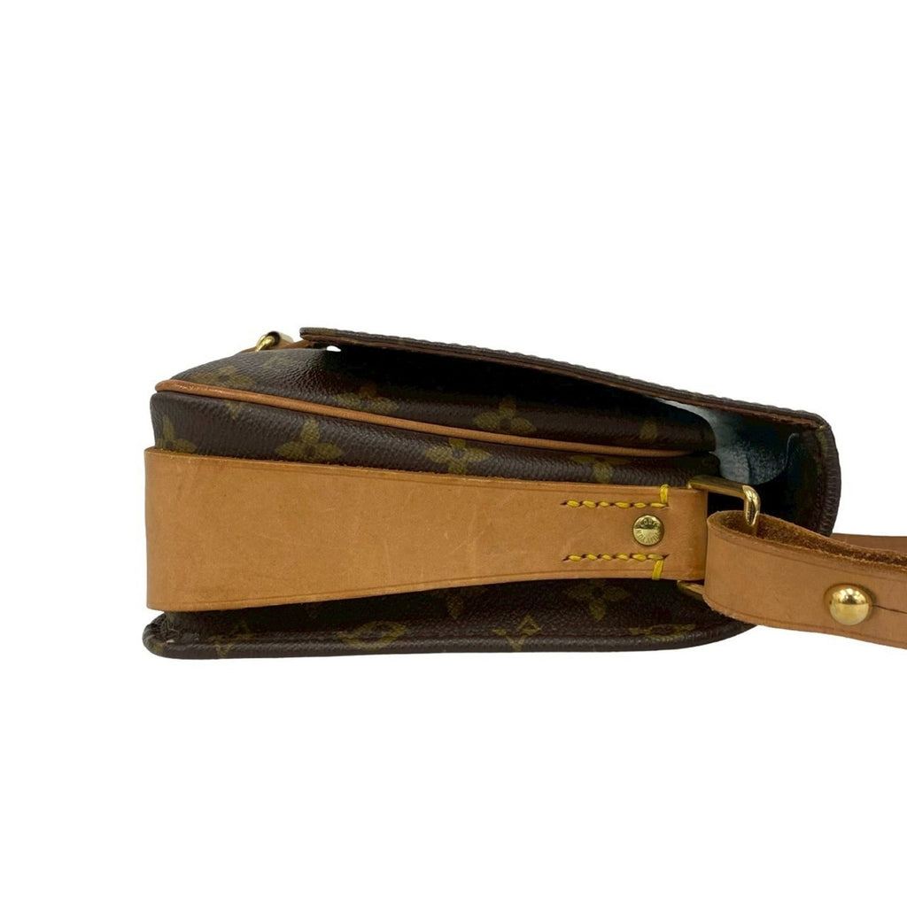 Louis Vuitton Brown Leather Pvc Pochette Shoulder Bag