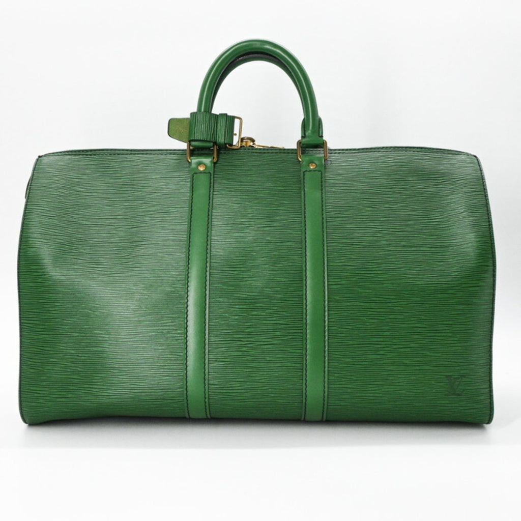 Louis Vuitton Borneo Green Epi Leather Boston Bag