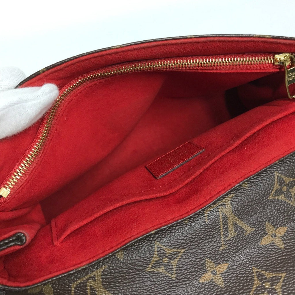 Louis Vuitton Brown Red Color Monogram Pochette Shoulder Bag
