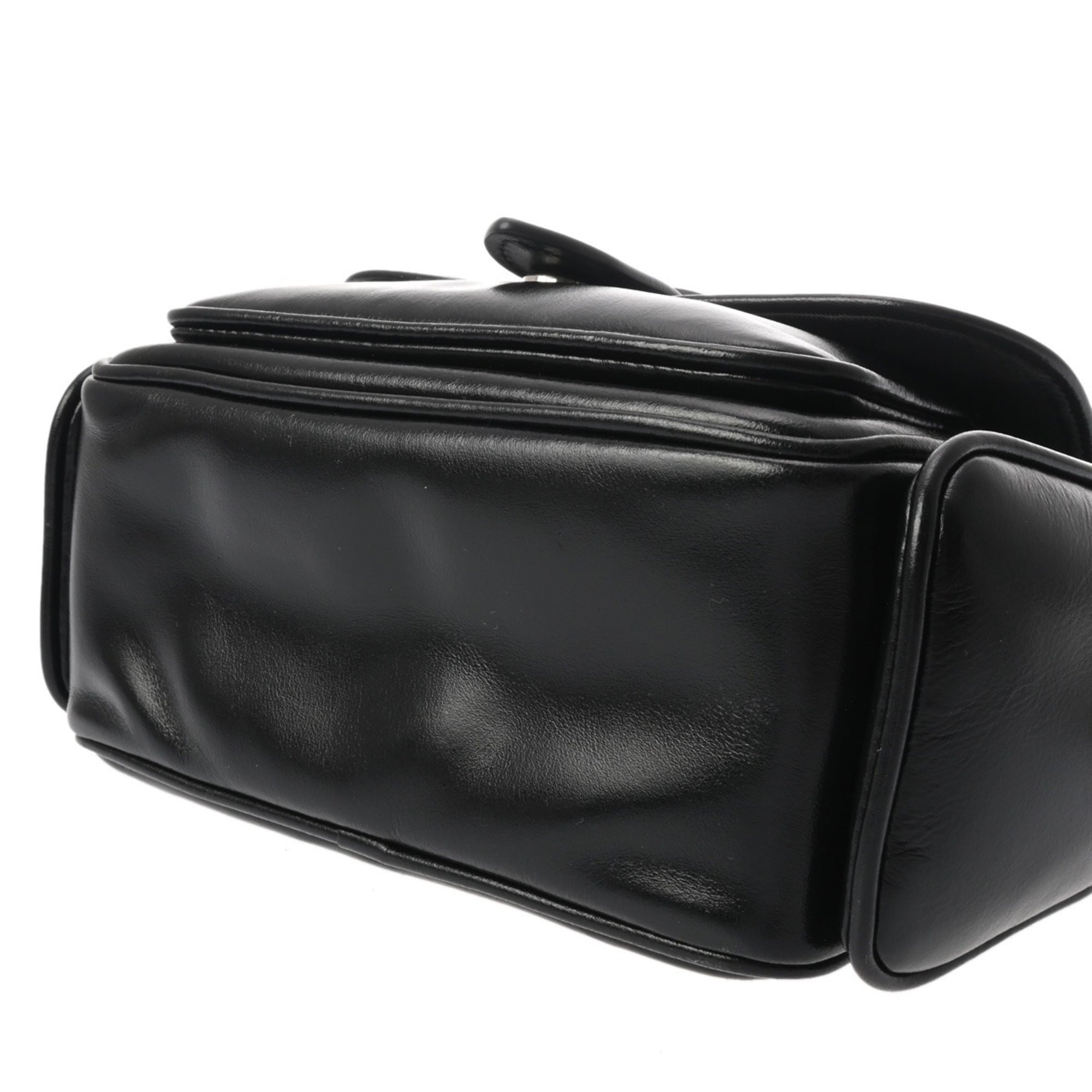 Louis Vuitton Black Leather Shoulder Bag