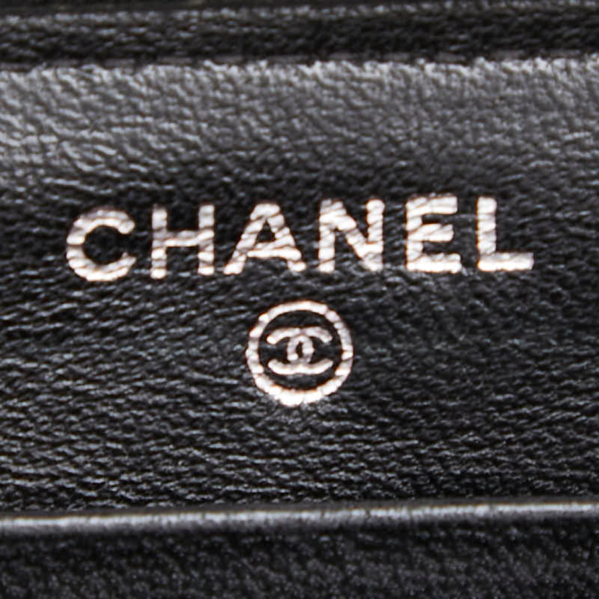 Chanel Matelasse Black Leather Long Wallet (Bi-Fold)