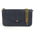 Louis Vuitton Navy Monogram Empreinte Chain/Shoulder Wallet