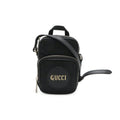 Gucci Black Nylon Canvas Leather Pochette Shoulder Bag (Pre-Owned)