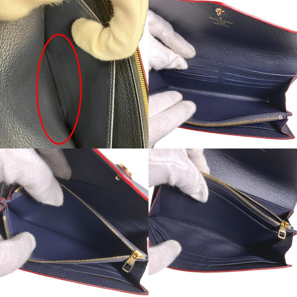 Louis Vuitton Marine Rouge Monogram Empreinte Long Wallet
