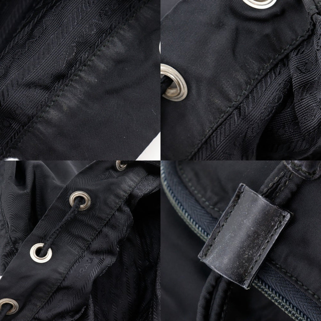 Prada Black Nylon Backpack Tote Bag