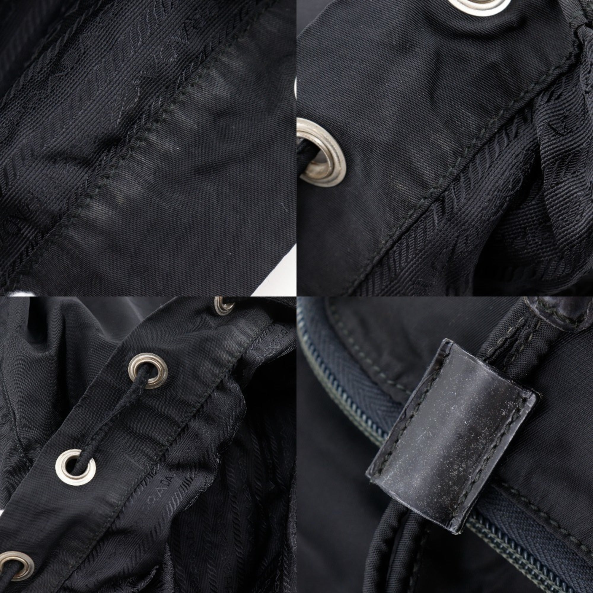 Prada Black Nylon Backpack Tote Bag