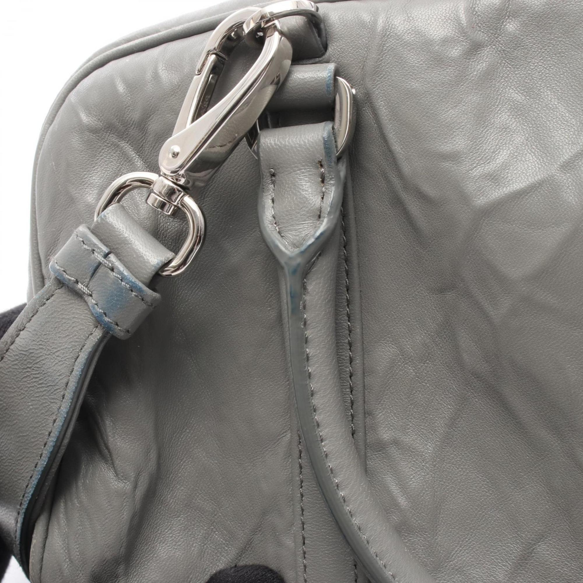 Prada Gray Leather Handbag