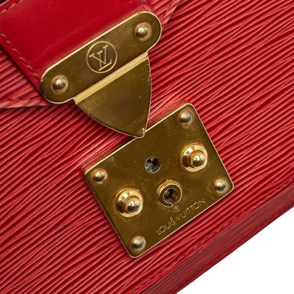 Louis Vuitton Castilian Red Leather Handbag Shoulder Bag
