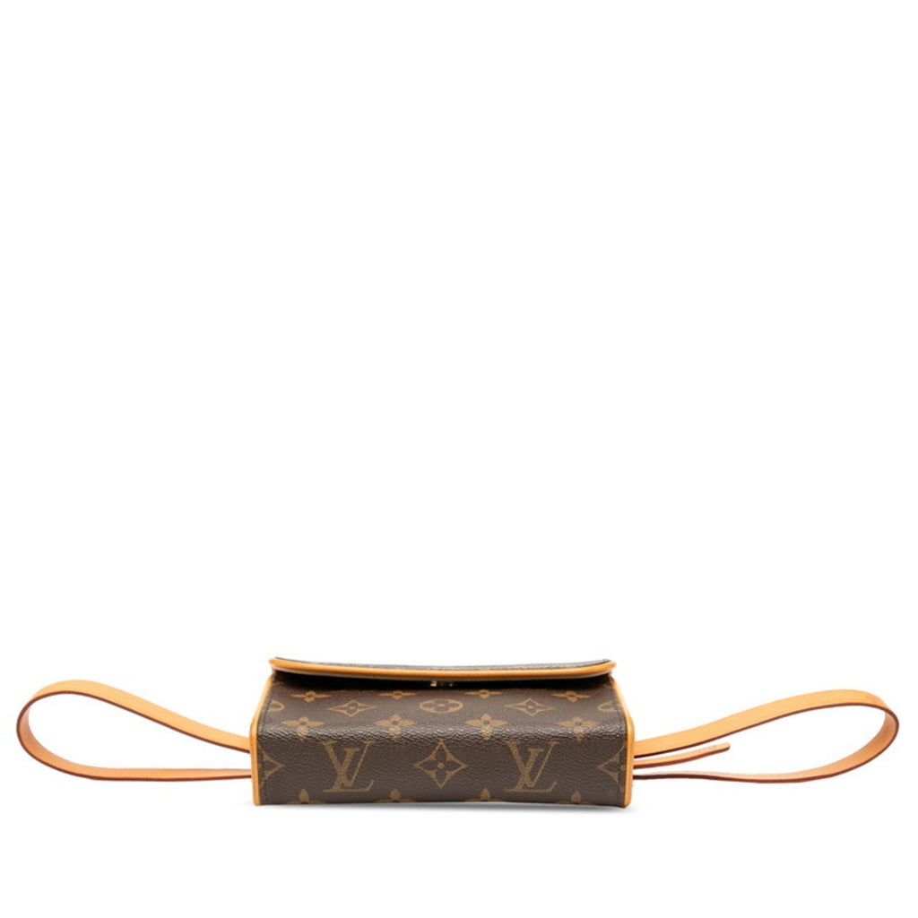 Louis Vuitton Brown Pvc Leather Pochette Sling Bag