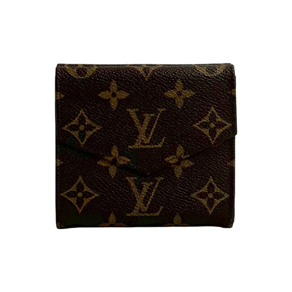 Louis Vuitton Brown Leather Pvc Wallet (Tri-Fold)