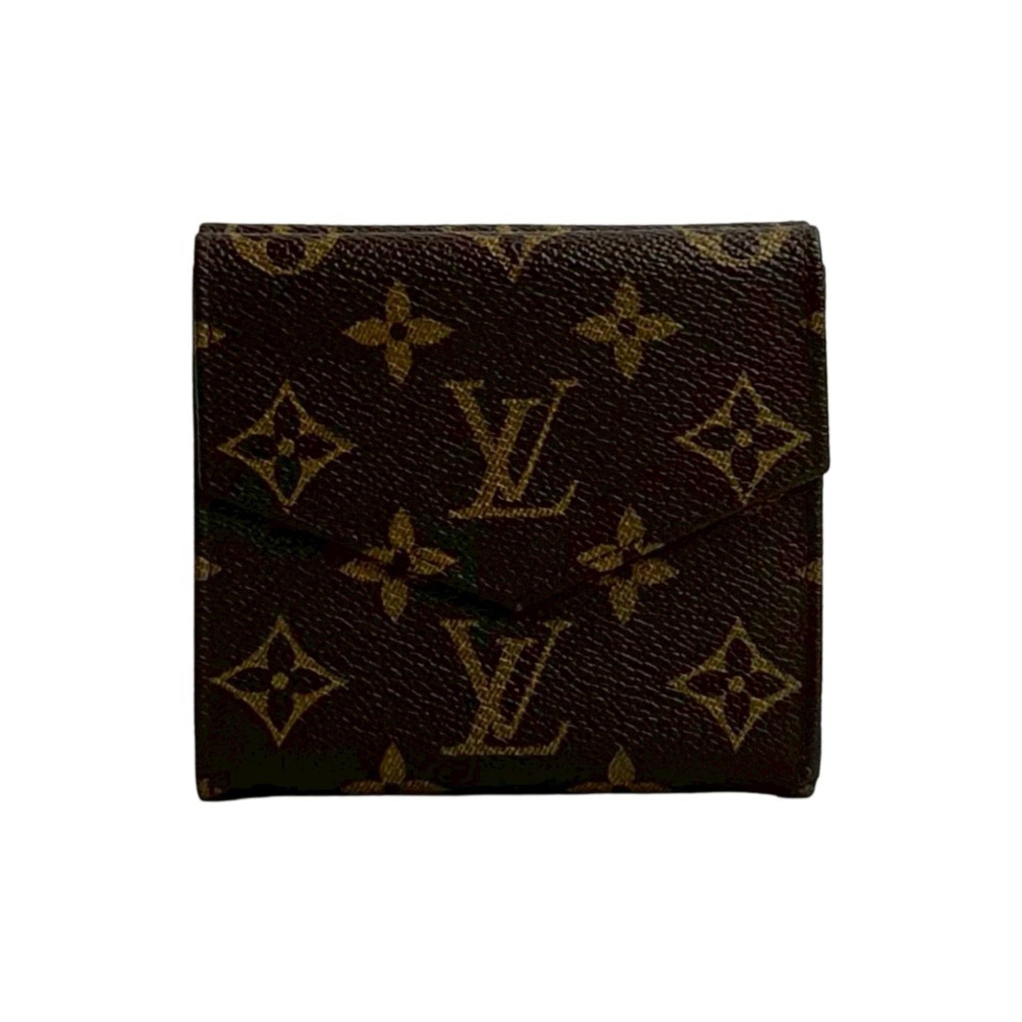 Louis Vuitton Brown Leather Pvc Wallet (Tri-Fold)