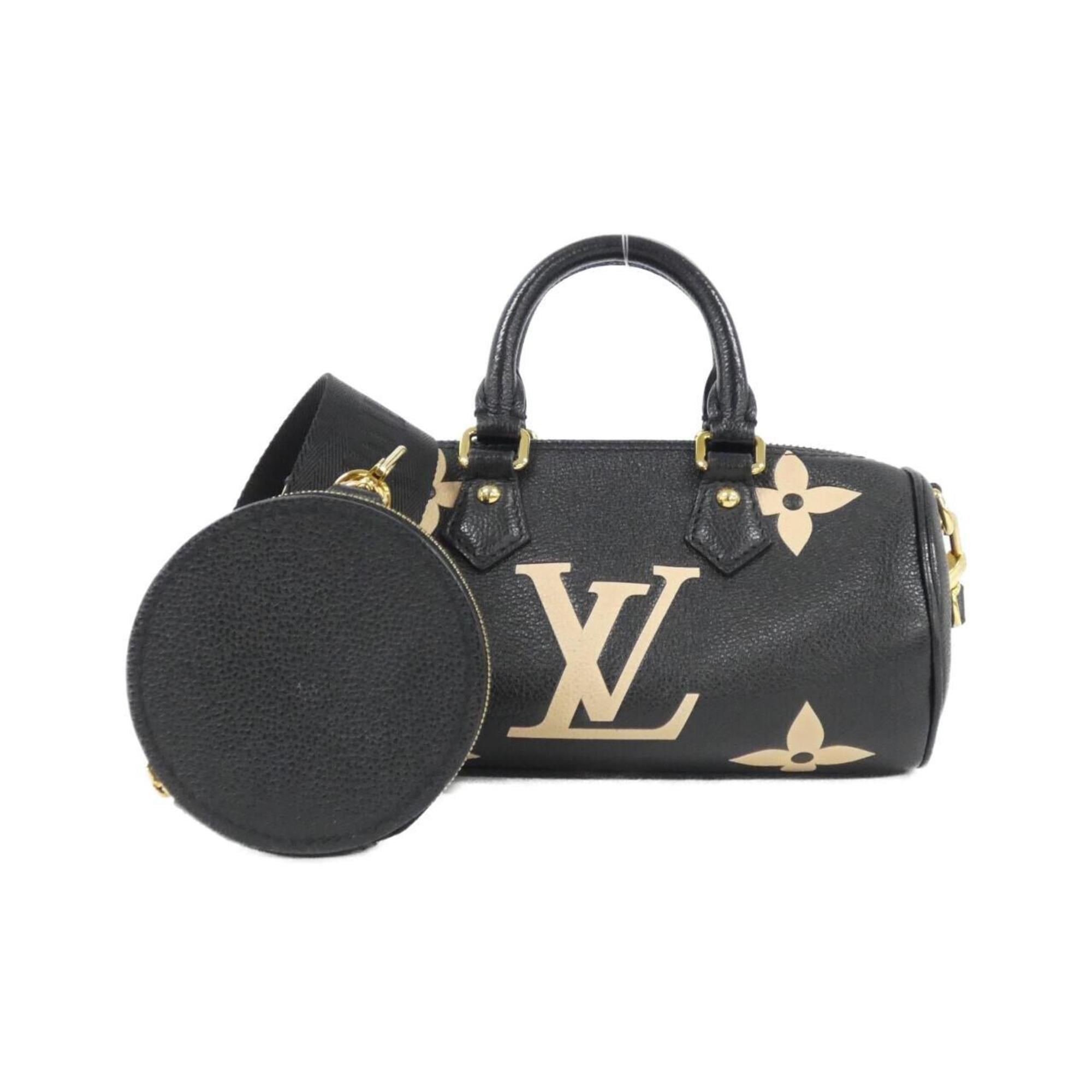 Louis Vuitton Monogram Empreinte Beige Black Leather Shoulder Bag