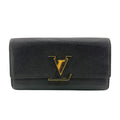 Louis Vuitton Taurillon Black Leather Long Wallet