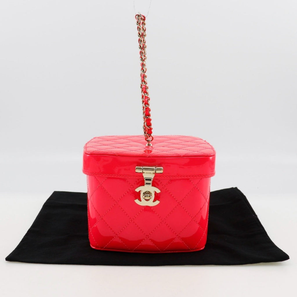Chanel Pink Patent Leather Handbag
