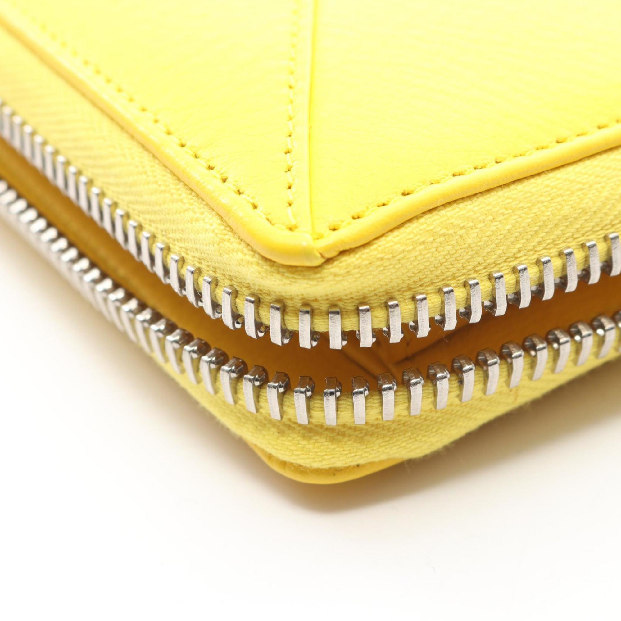 Balenciaga Yellow Leather Long Wallet (Bi-Fold)