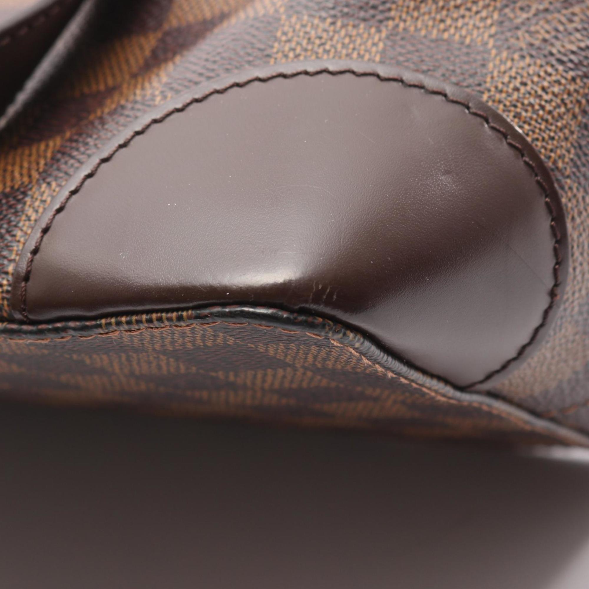 Louis Vuitton Brown Damier Canvas Coated Canvas Leather Tote Bag