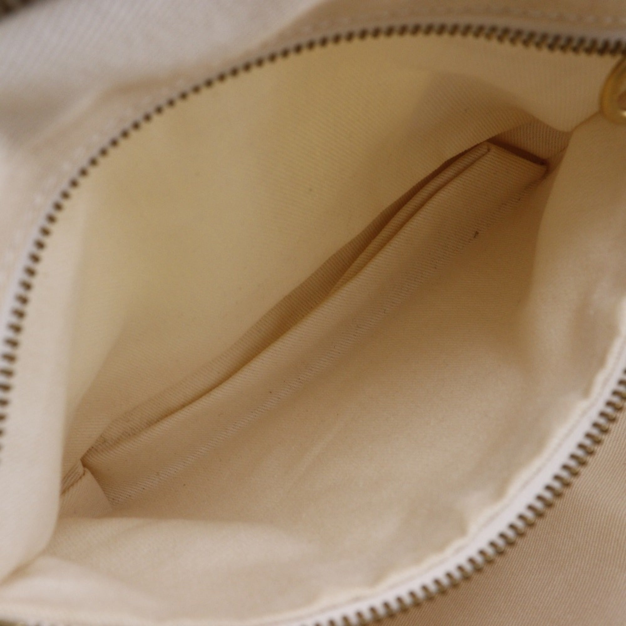 Celine White Nylon Canvas Leather Boston Bag Handbag