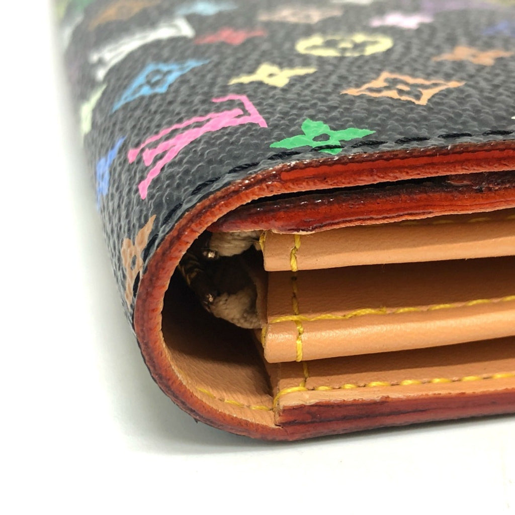 Louis Vuitton Black Monogram Multicolore Long Wallet