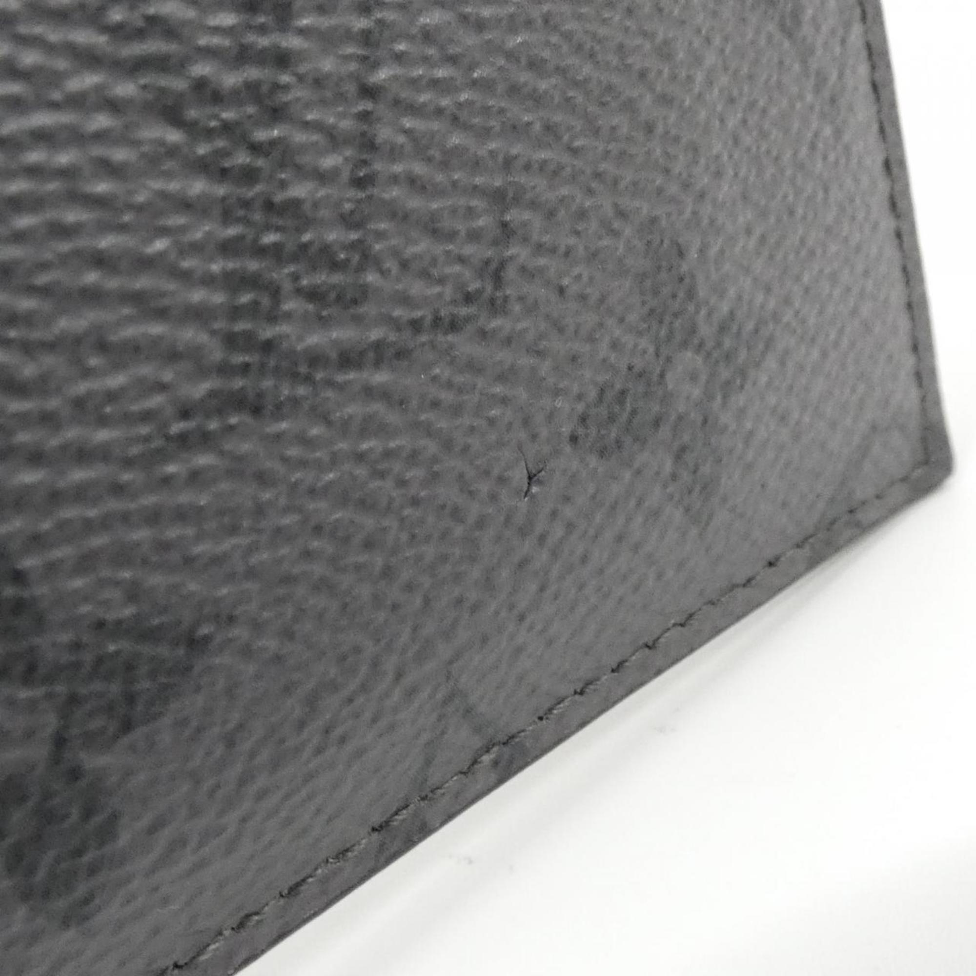 Louis Vuitton Black Gris Coated Canvas Leather Coin Purse/Coin Case