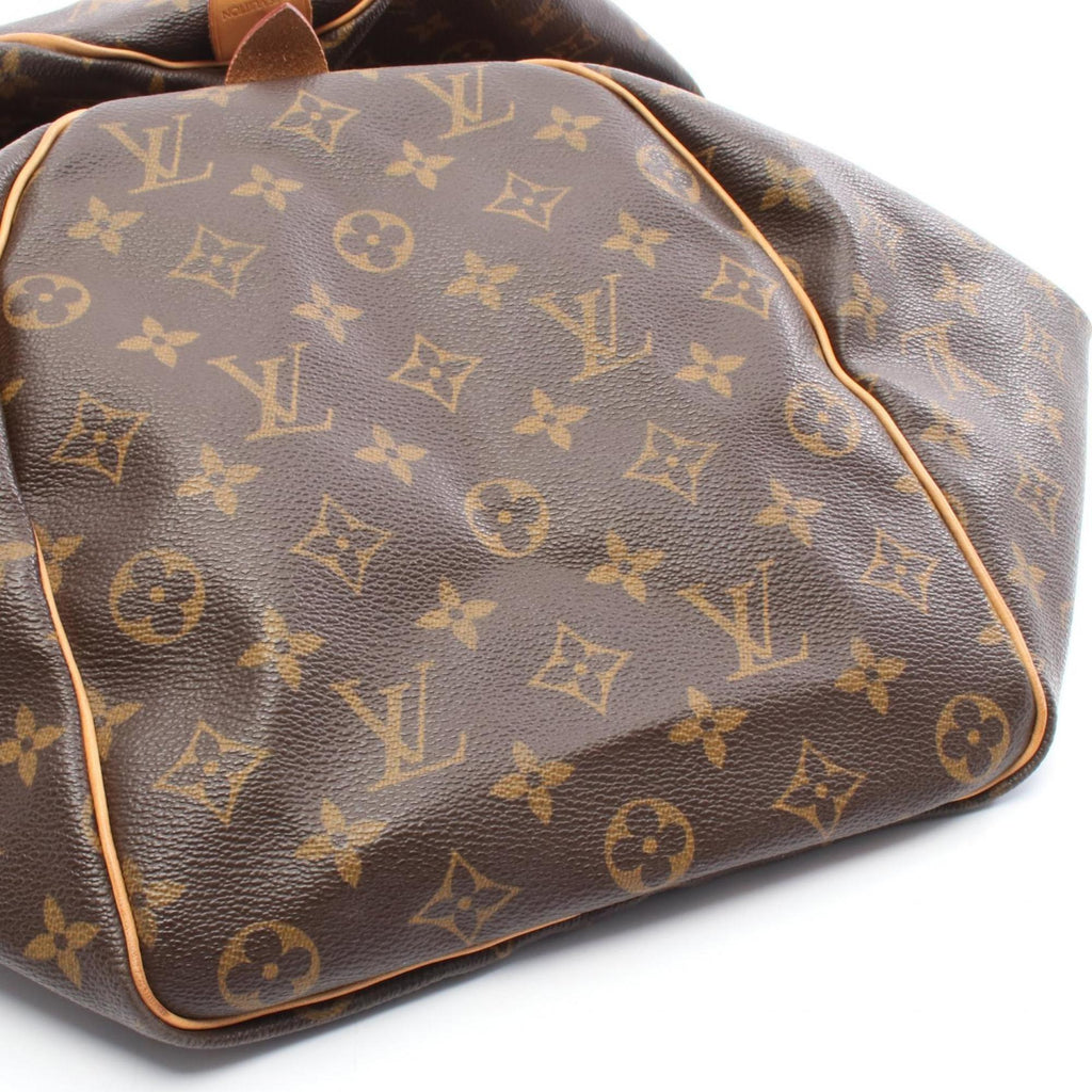 Louis Vuitton Brown Coated Canvas Leather Boston Bag