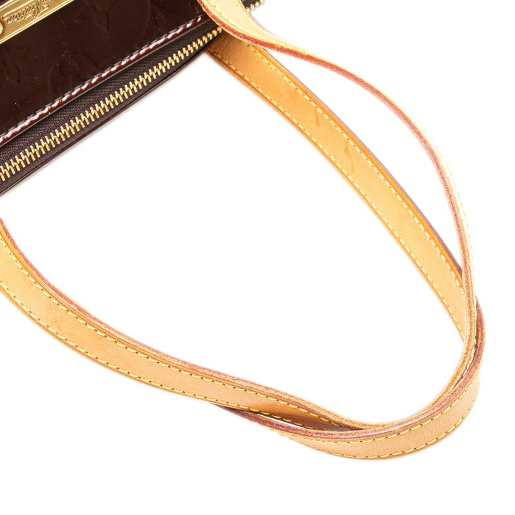 Louis Vuitton Amarante Brown Patent Leather Leather Handbag Shoulder Bag