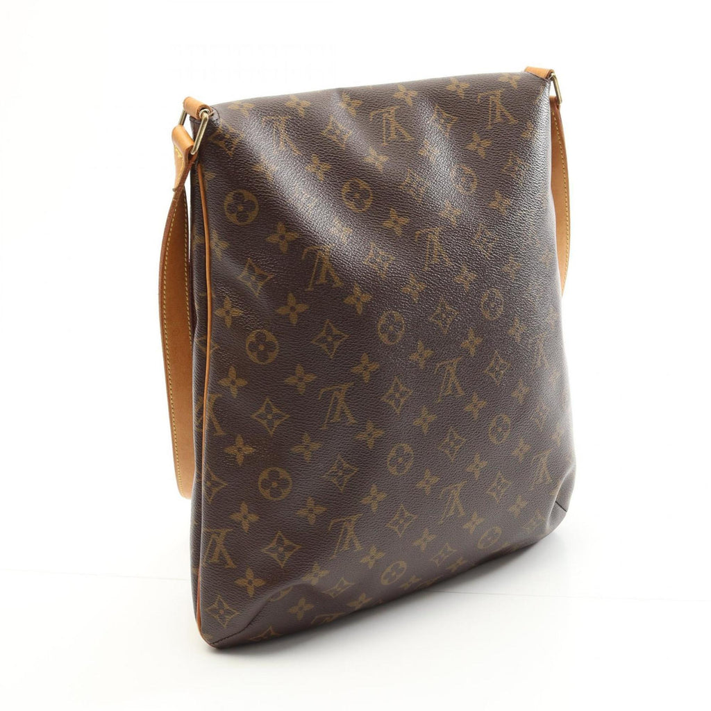 Louis Vuitton Brown Coated Canvas Leather Shoulder Bag