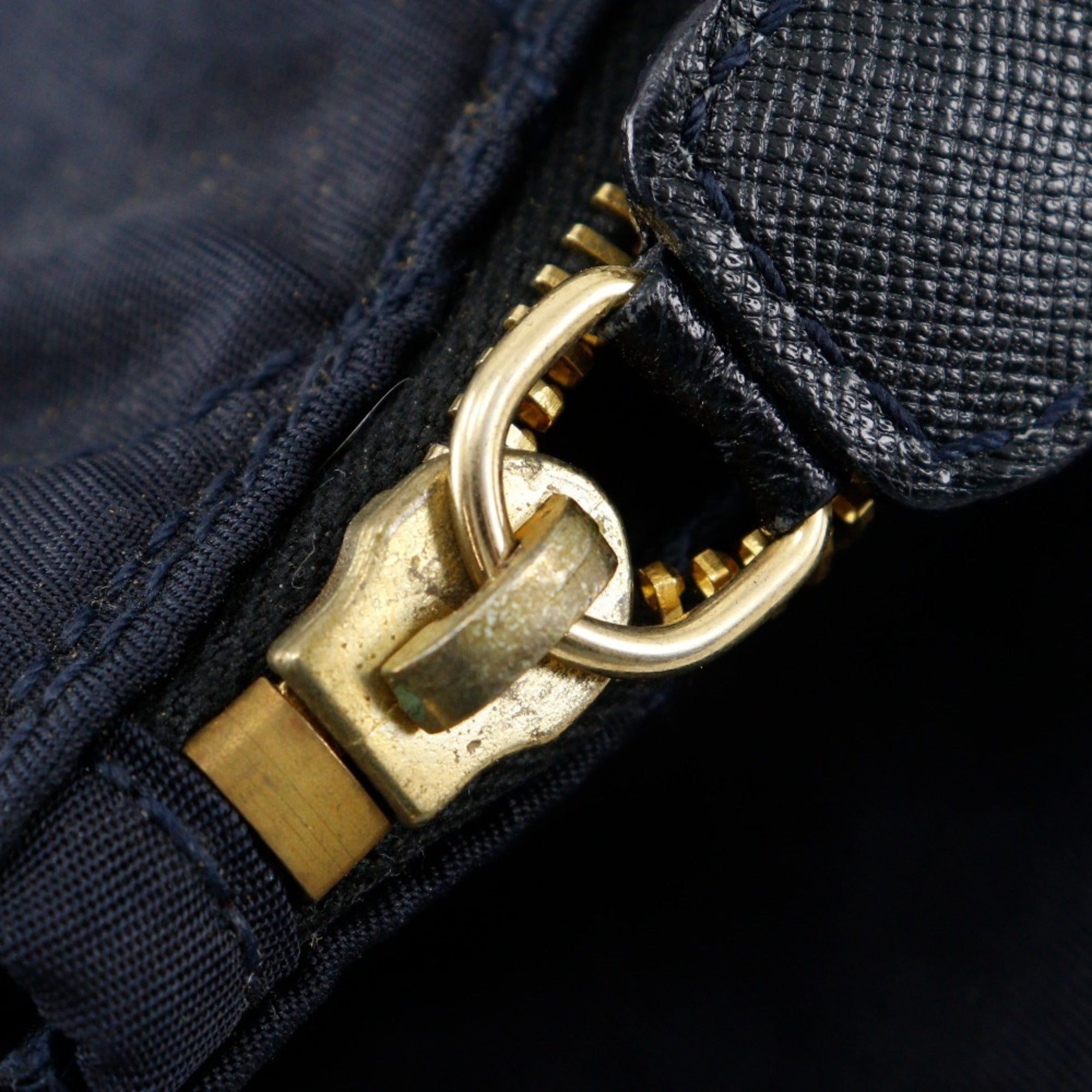 Prada Navy Nylon Shoulder Bag