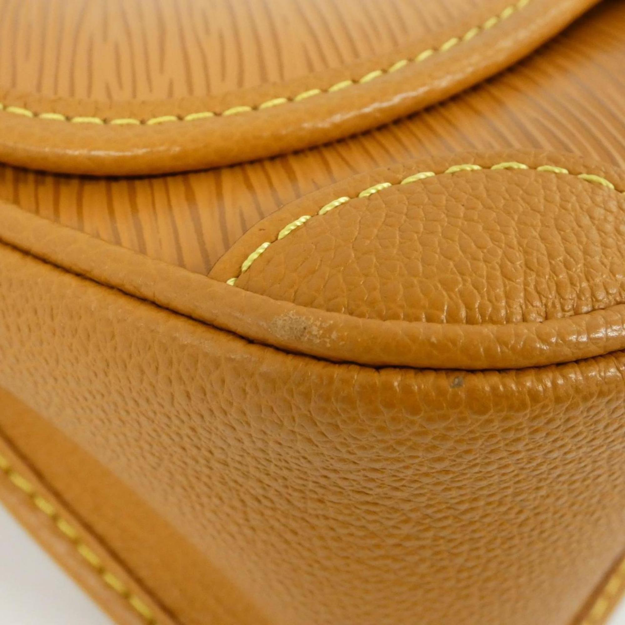 Louis Vuitton Gold Brown Gold Orange Leather Shoulder Bag