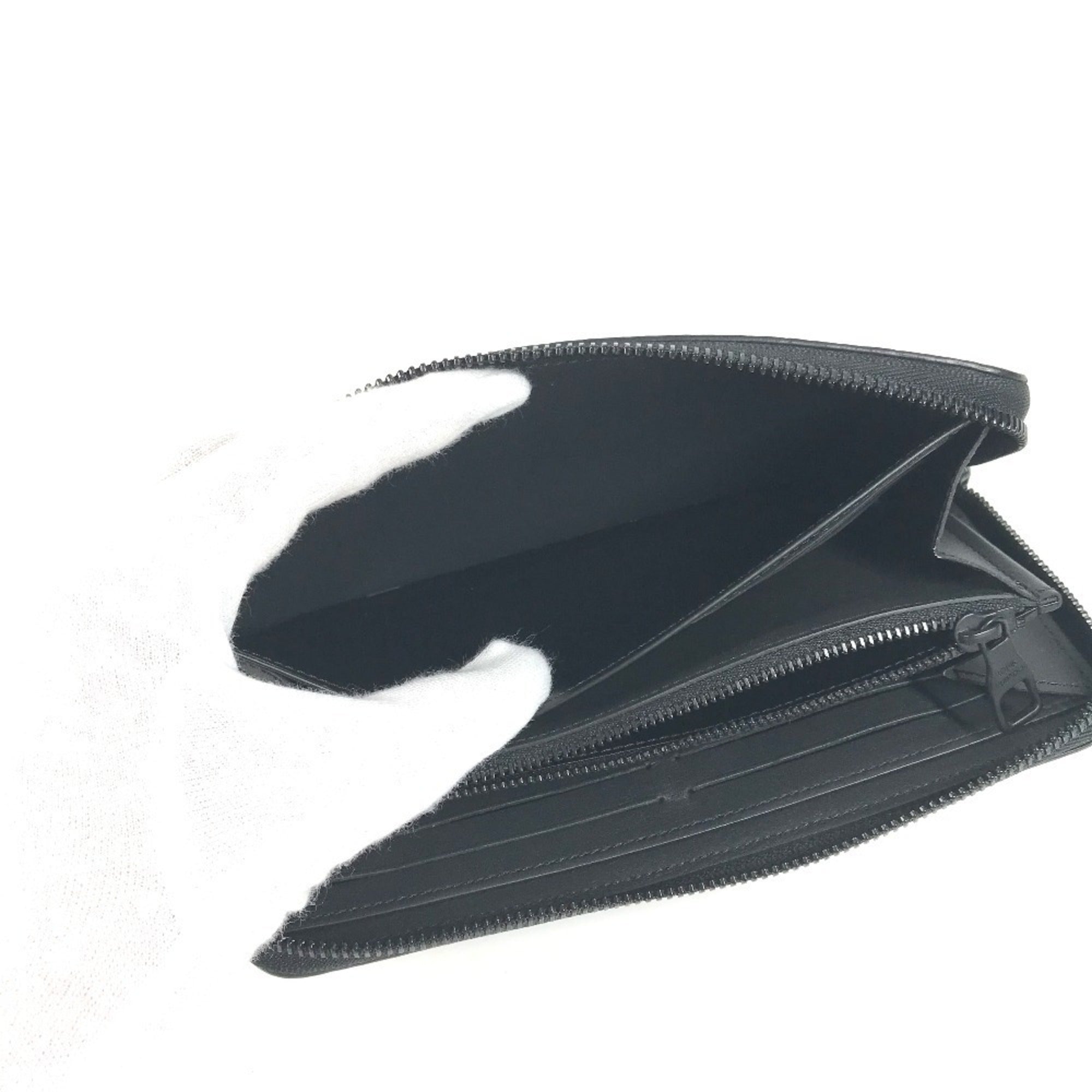 Louis Vuitton Black Noir Leather Long Wallet