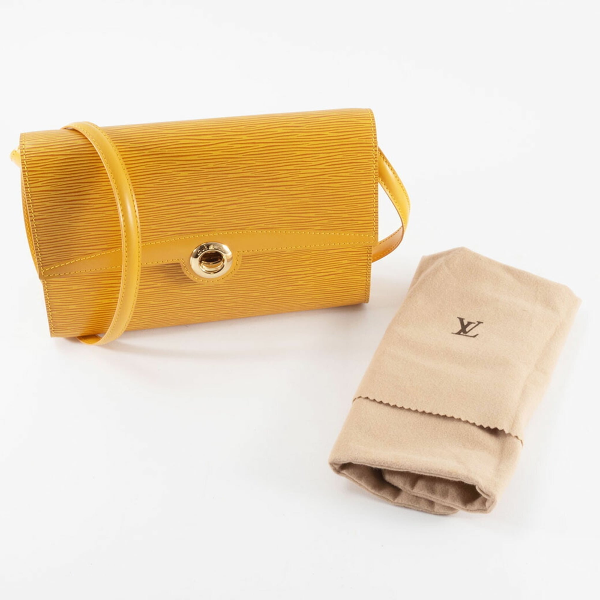 Louis Vuitton Yellow Epi Leather Pochette Shoulder Bag