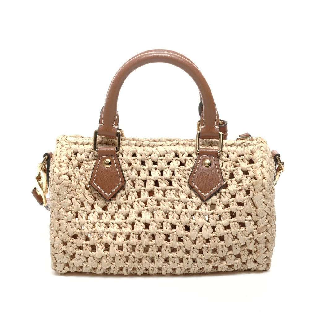 Louis Vuitton Beige Raffia Shoulder Bag