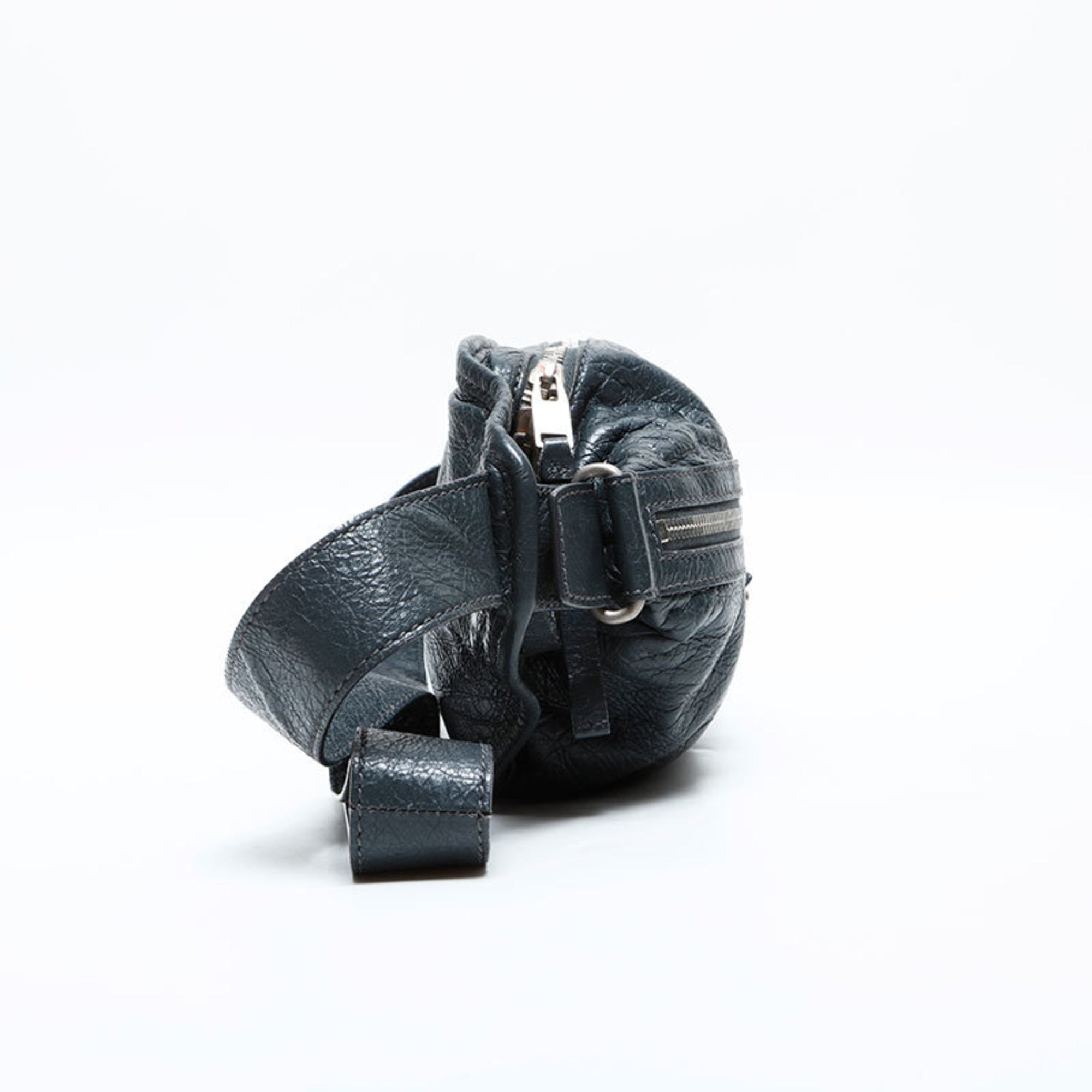 Balenciaga Gray Leather Fanny Pack