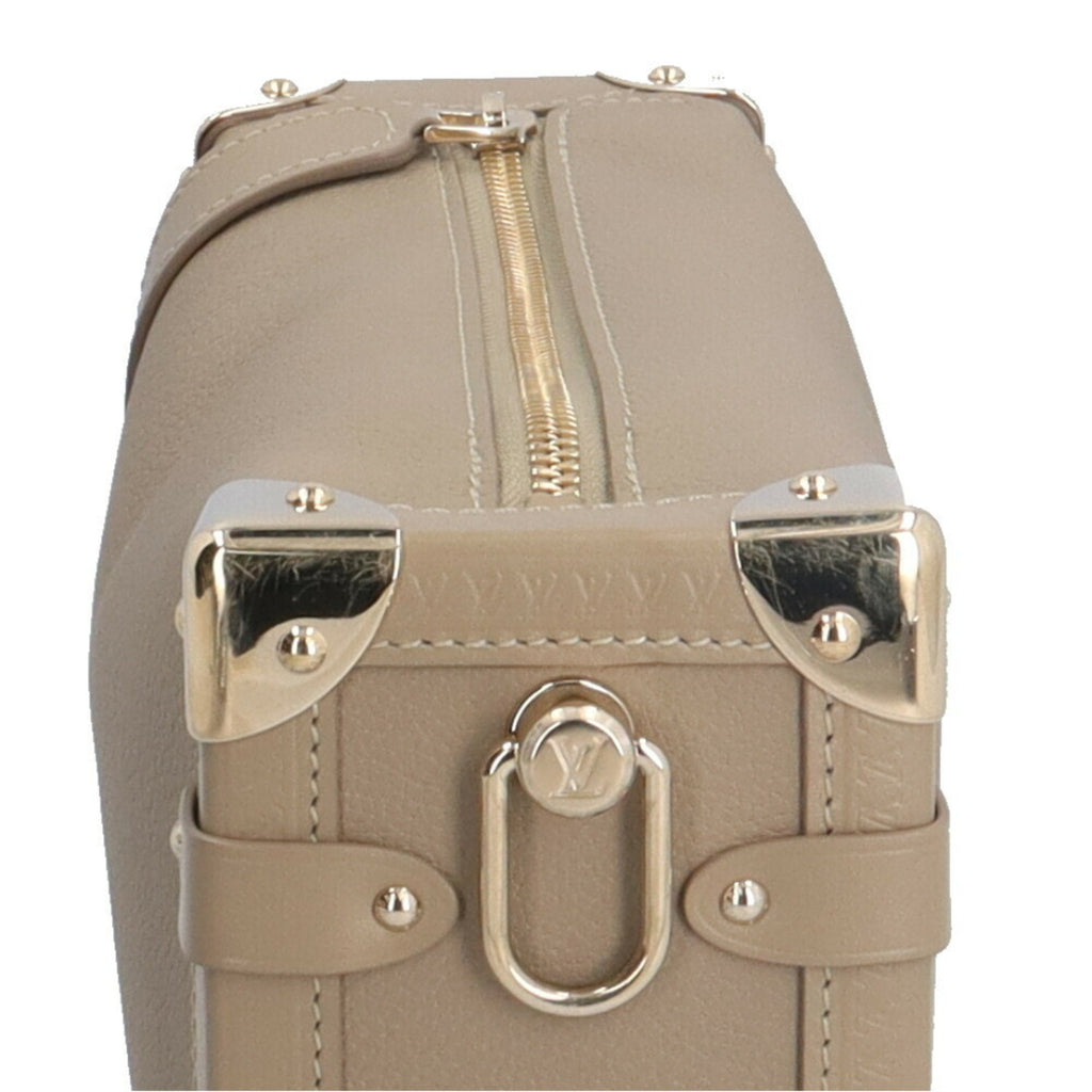 Louis Vuitton Beige Taupe Leather Shoulder Bag