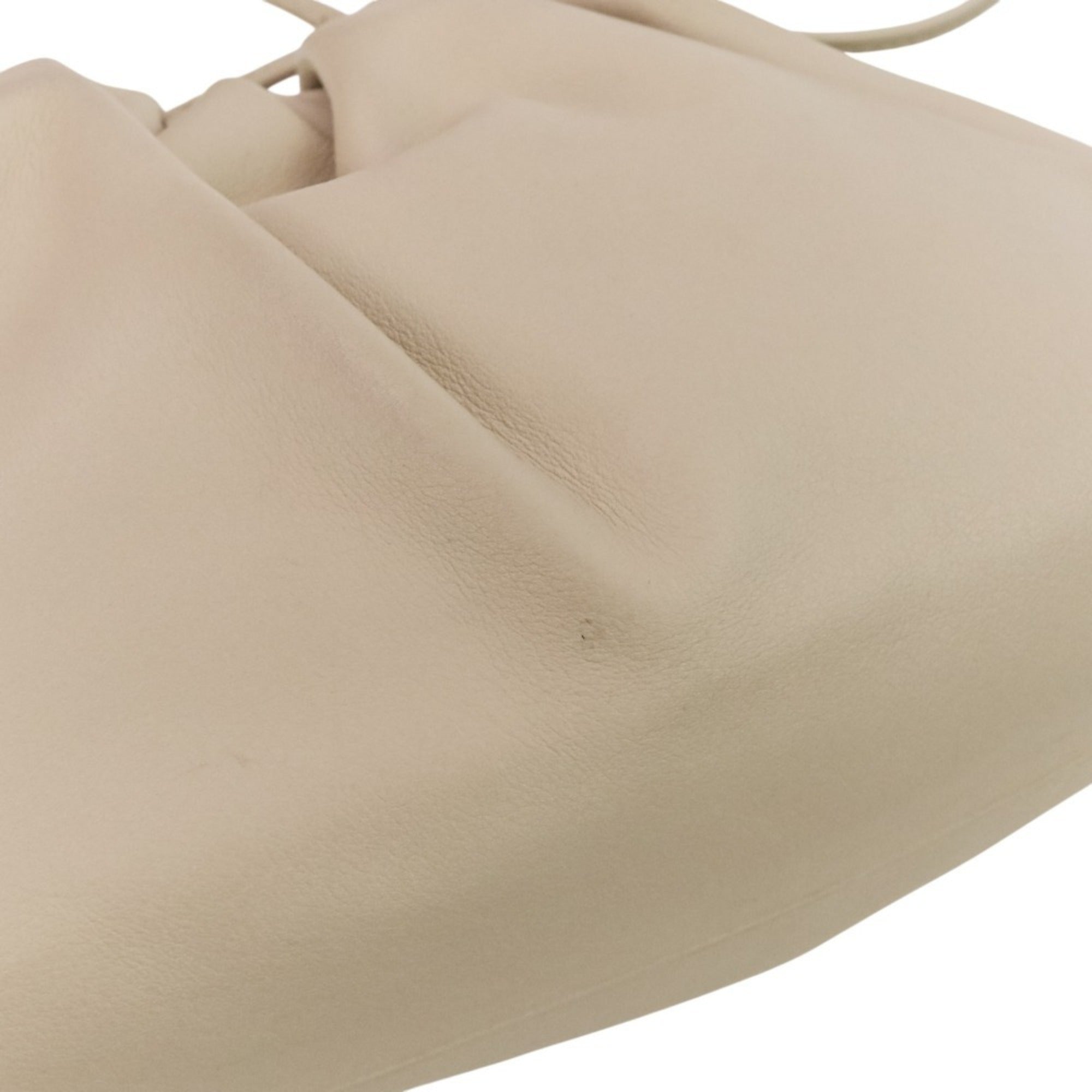 Bottega Veneta Ivory Leather Shoulder Bag