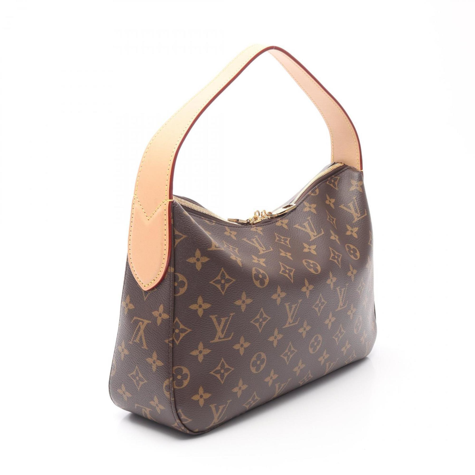 Louis Vuitton Brown Coated Canvas Leather Shoulder Bag