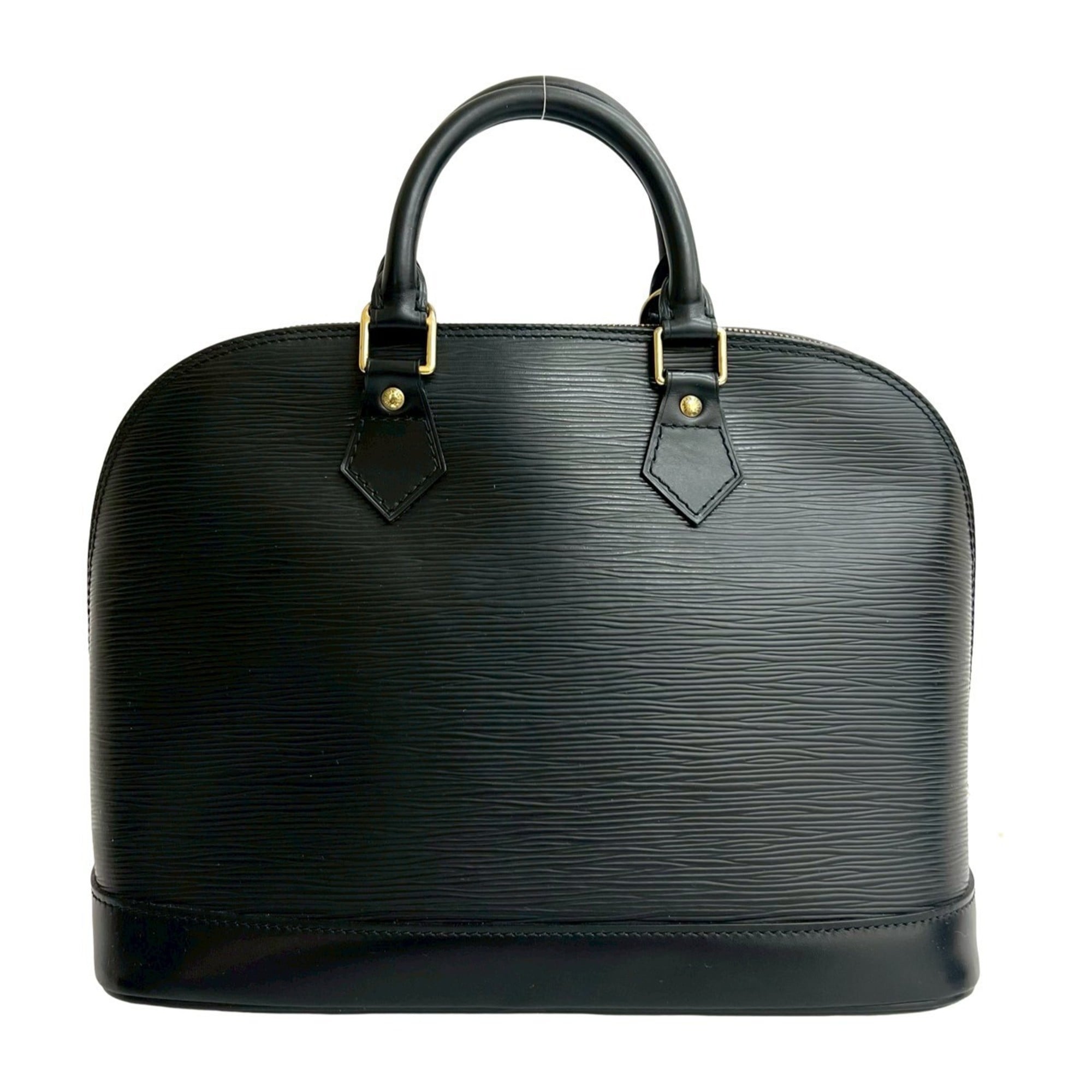 Louis Vuitton Black Leather Boston Bag Handbag