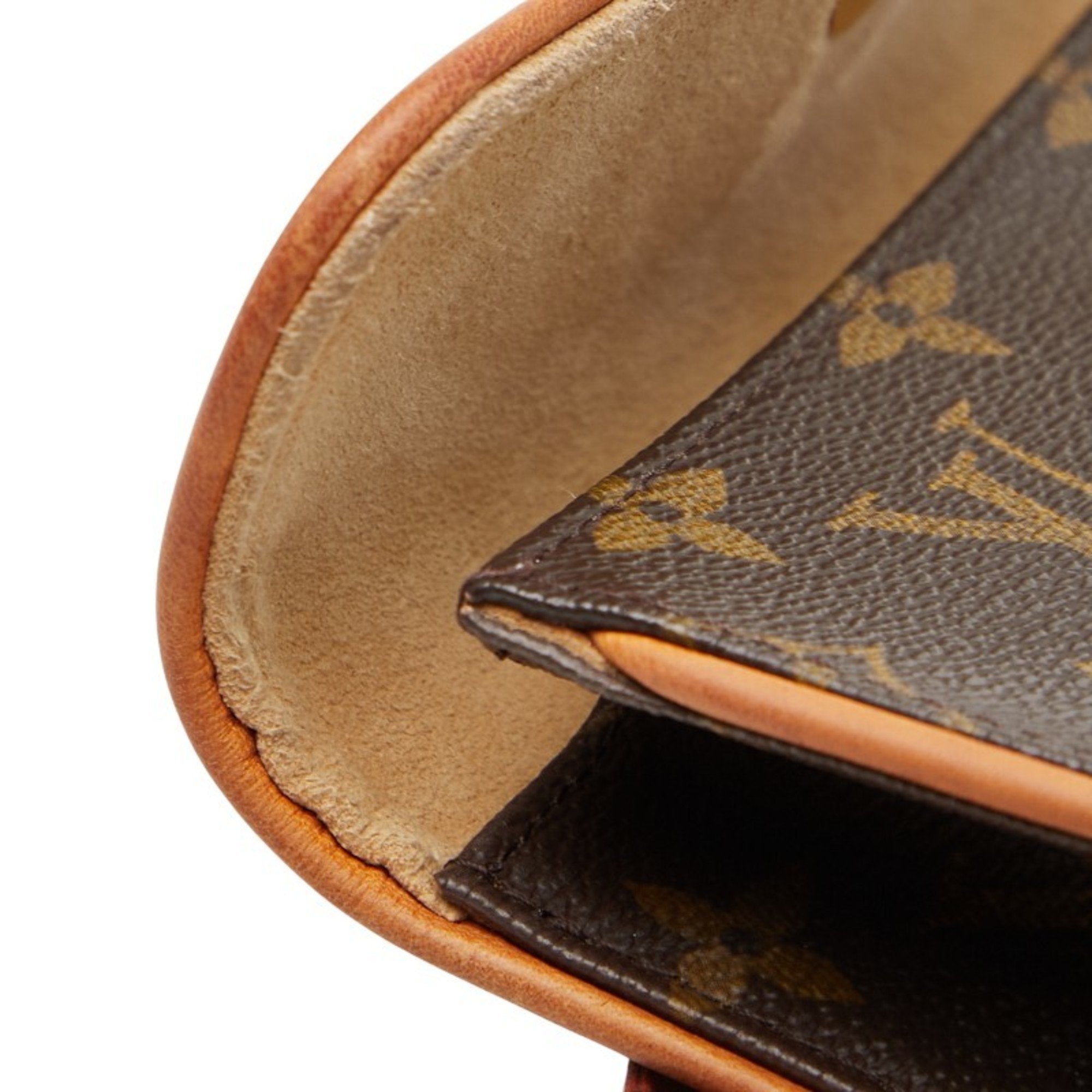 Louis Vuitton Brown Pvc Leather Pochette Sling Bag