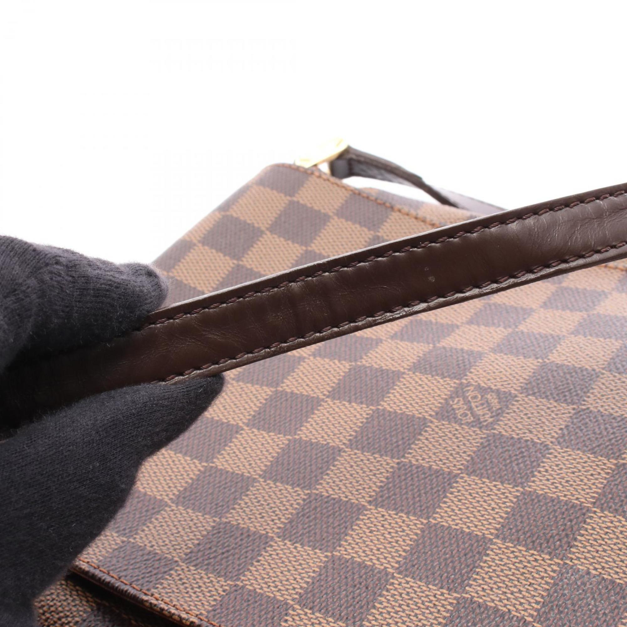 Louis Vuitton Brown Damier Canvas Coated Canvas Leather Shoulder Bag
