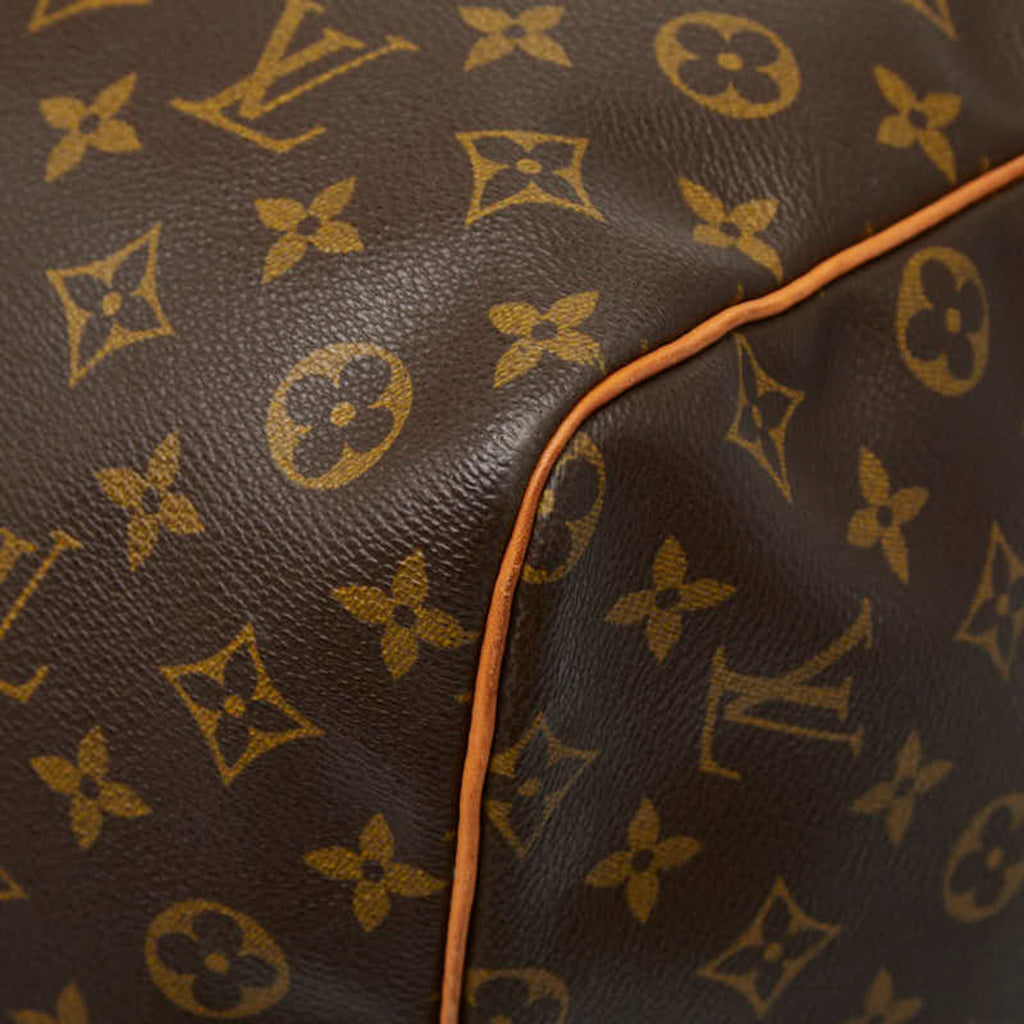 Louis Vuitton Brown Pvc Leather Boston Bag