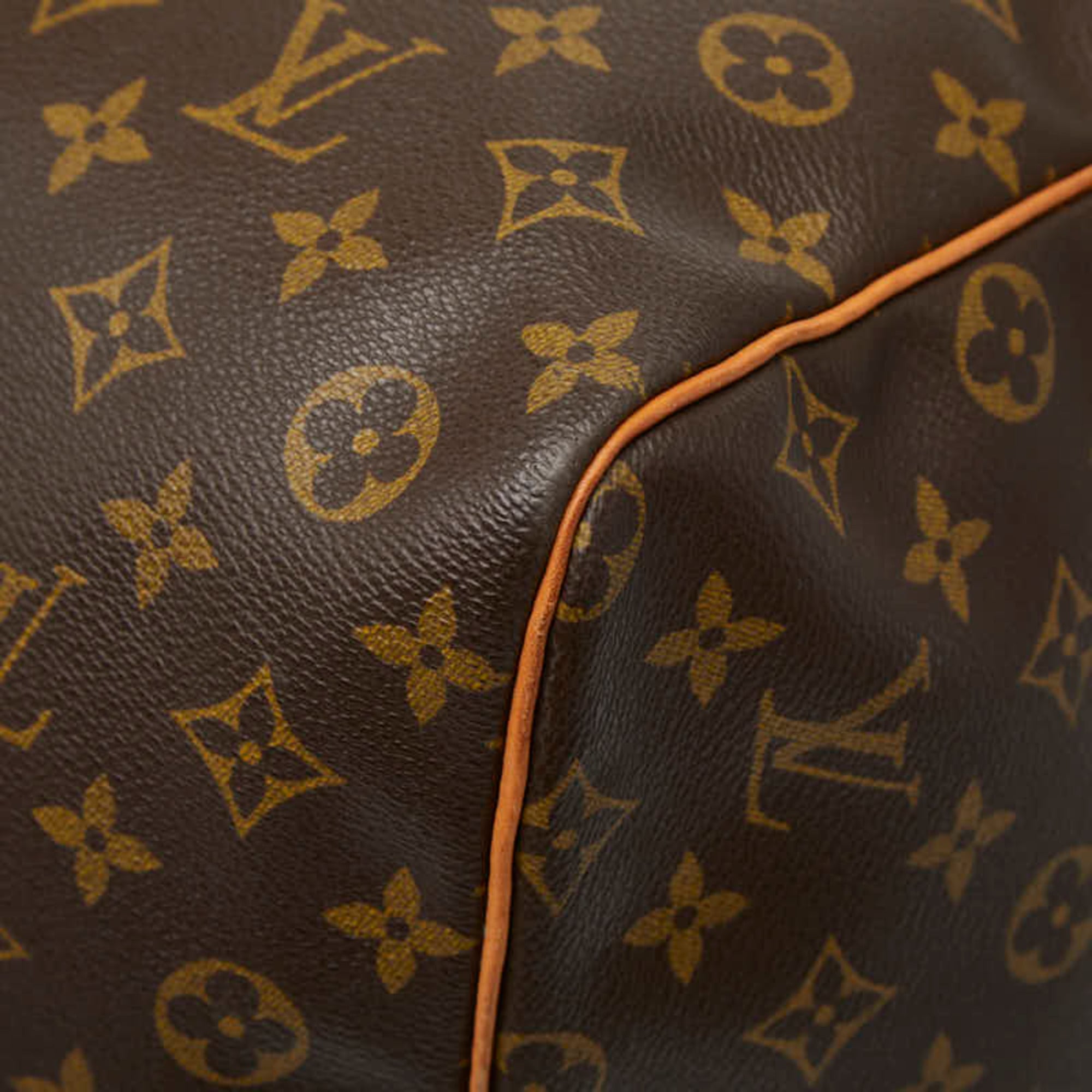 Louis Vuitton Brown Pvc Leather Boston Bag