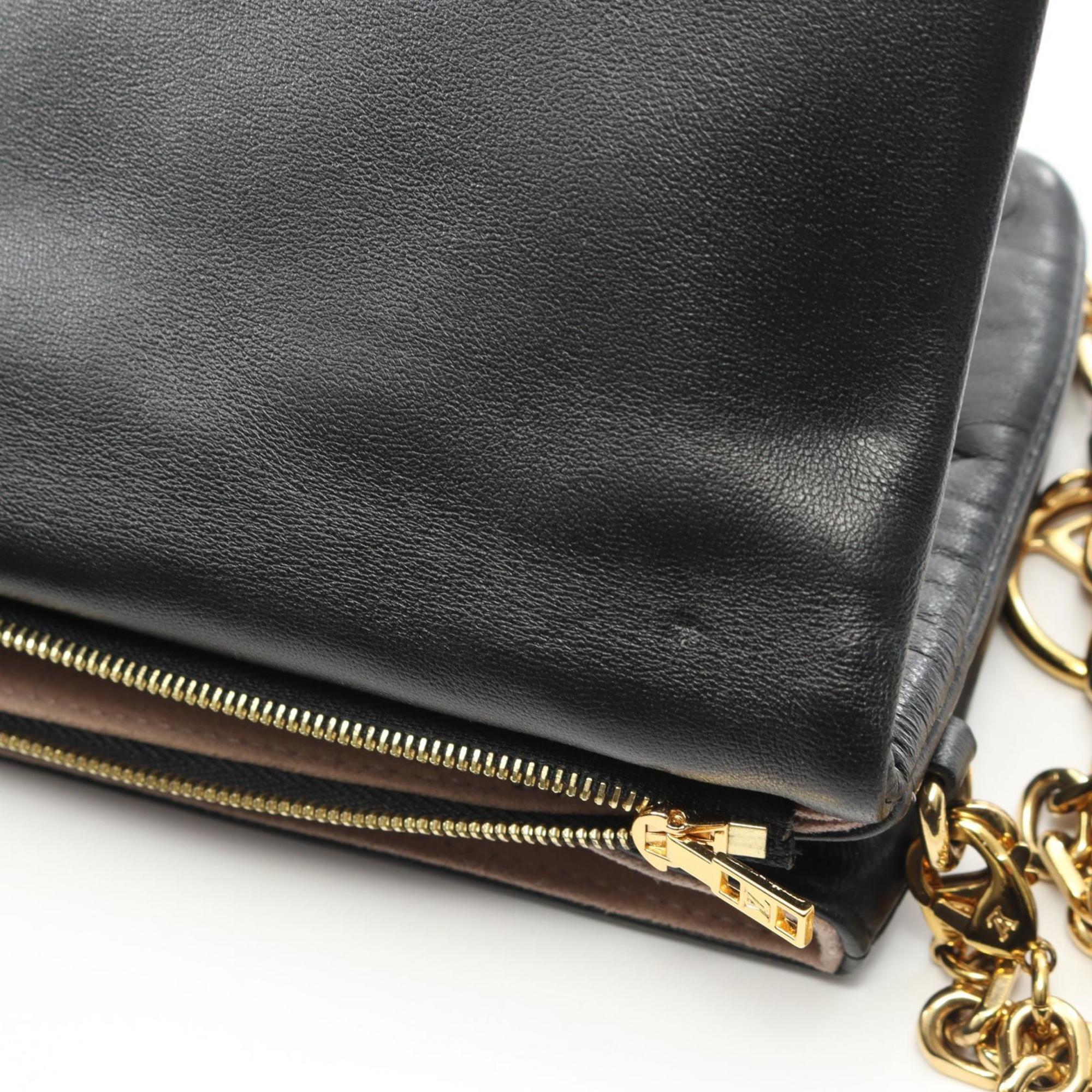 Louis Vuitton Black Noir Leather Shoulder Bag